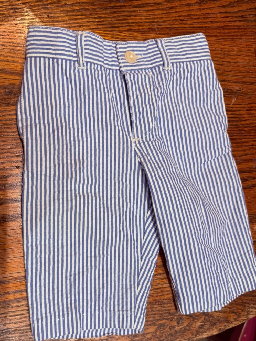 Ralph Lauren Navy & White Seersucker 3 mos Pants
